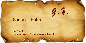 Gansel Huba névjegykártya
